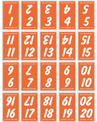 Kiosk Table Numbers
