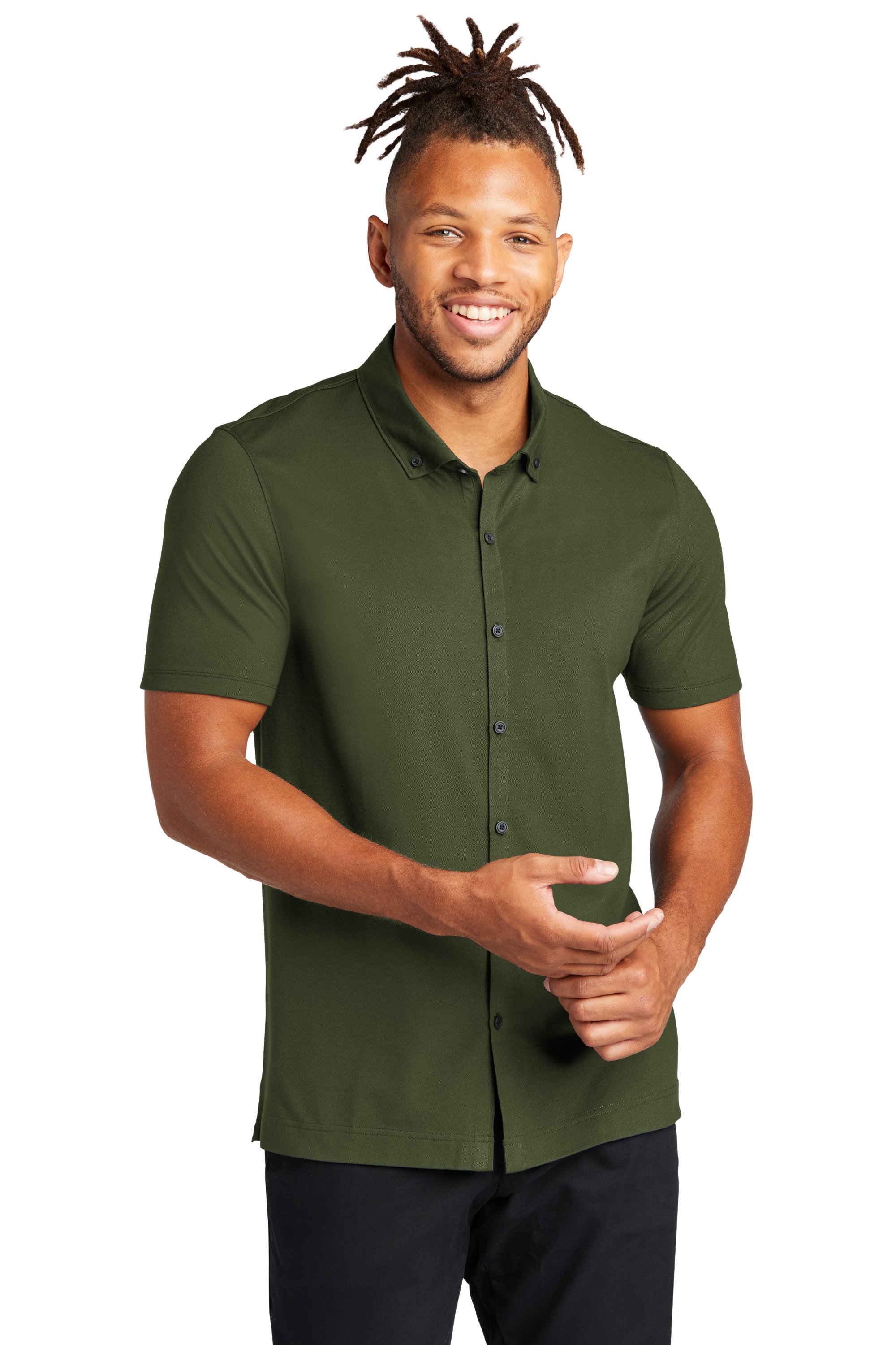 Taco Bell MERCER+METTLE™ Stretch Pique Full-Button Polo-TB-M